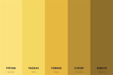 25 Best Yellow Color Palettes With Names And Hex Codes Artofit