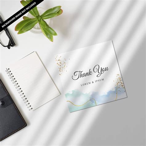 Free Thank You Card Mockup Vol Psd Template Mockup Den