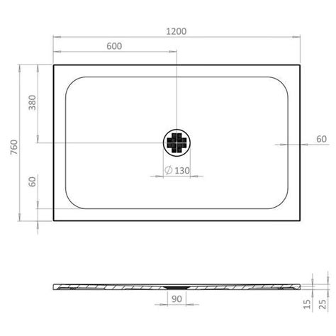 Crosswater Creo 25mm Rectangular Shower Tray