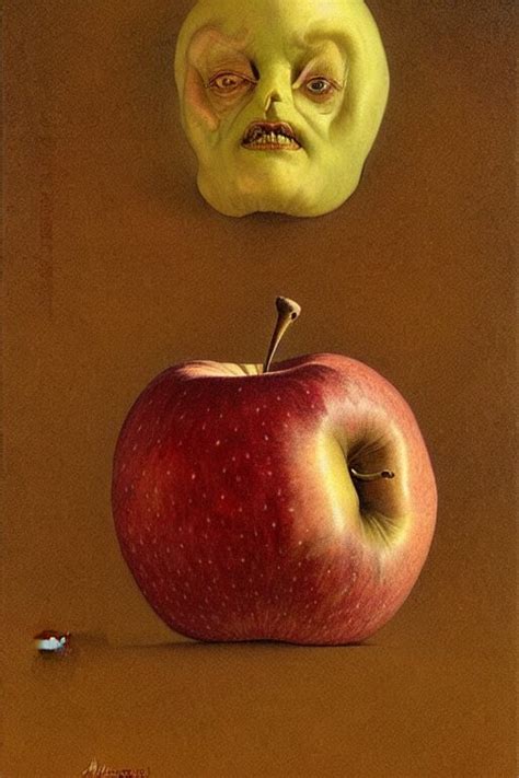 Lexica An Apple In The Style Of Wayne Barlowe Gustav Moreau Goward