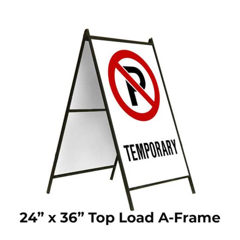 No Parking Temporary A-Frame Sign Stand | Western Safety Sign