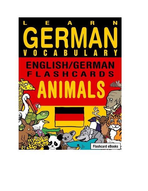 German Vocabulary Flashcards Animals Pdf