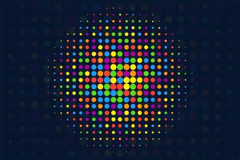 Premium Vector Colorful Dots On A Dark Background