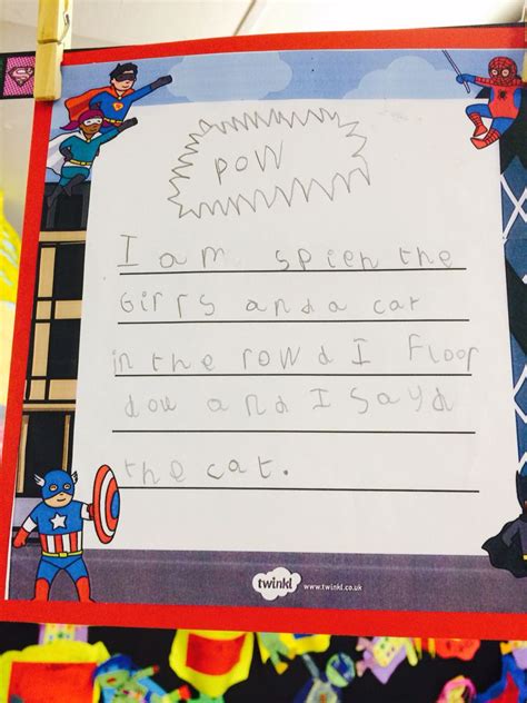 Superhero Writing Superhero Writing Superheroes Eyfs Reception Class