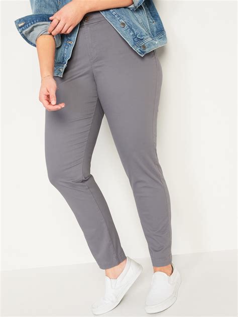 Mid Rise Skinny Everyday Khakis For Women Old Navy