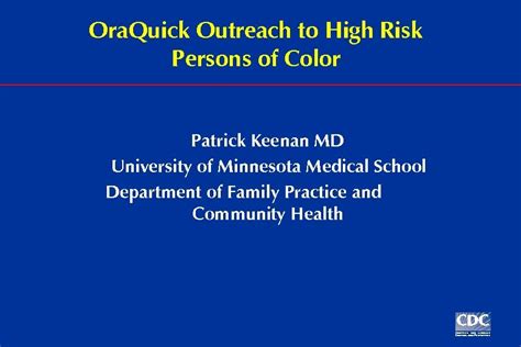 Rapid HIV Testing 2003 Update Bernard M Branson