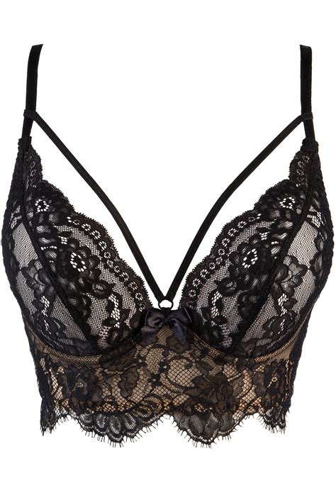 Bustier Aus Bl Tenspitze Schwarz Bhs Heben Club Hot Fashion Odretto Highheels