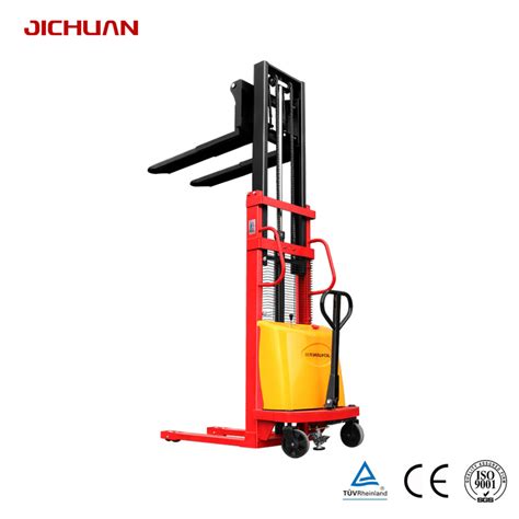 Meters Lifting Semi Electric Pallet Stacker Walking Type Electric