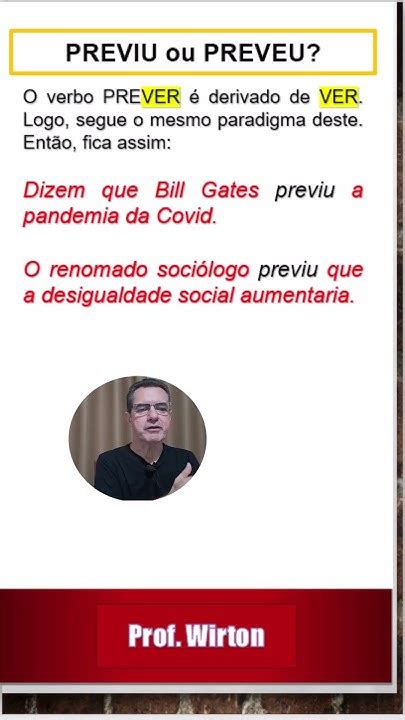 Ele Previu Ou Ele Preveu - #Dúvidas de português: Previu ou preveu? #enem #discursivas #dúvidas ...