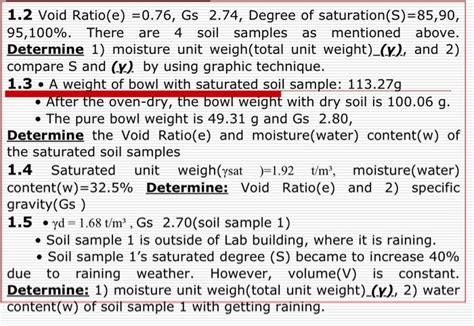 Solved The Soil Properties Obtained By A Boring Sample Chegg