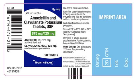 Amoxicillin And Clavulanate Tablets FDA Prescribing Information Side