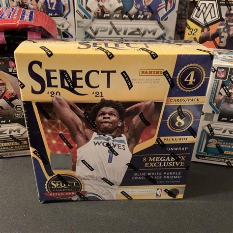 Verified Panini Select Basketball Mega Box Blue White Purple