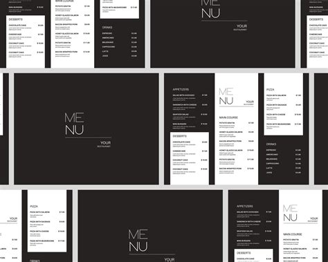 Restaurant Menu Template, Editable Food Menu Template, Restaurant Menu ...