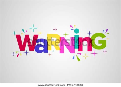 Warning Colorful Banner Background Template Design Stock Vector ...