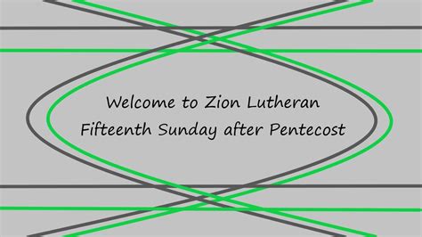 Fifteenth Sunday After Pentecost YouTube