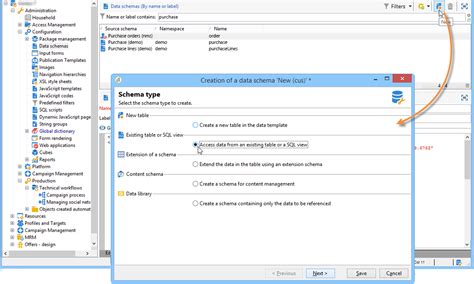 schema   existing table adobe campaign