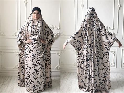 Neue Seide Jilbab Begrenzte Zus Tzliche Beige Seide Khimar