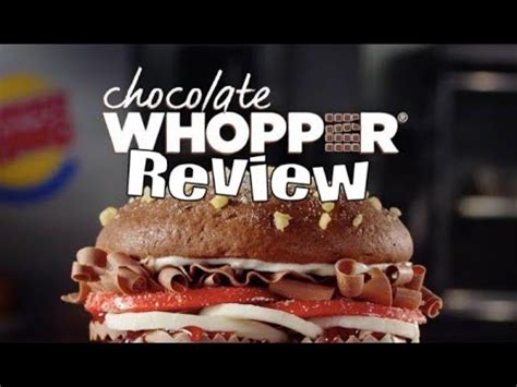 Burger King Chocolate Whopper Review BK Roasted Me! - YouTube