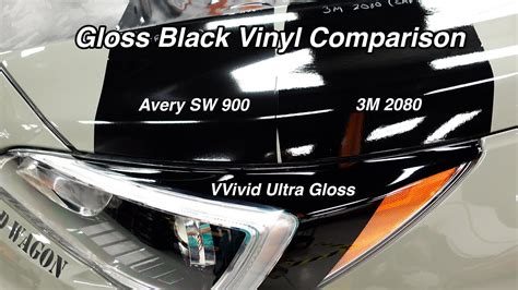 Which Gloss Black Vinyl Looks The Best Avery Vs 3M Vs VVivid YouTube