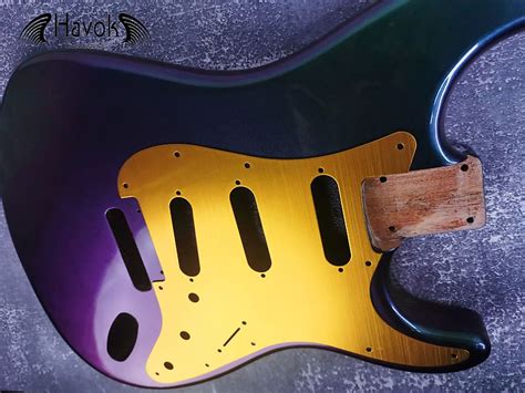 Guitar Guard 11 Holes Aluminum Anodized Gold Modern Style Reverb