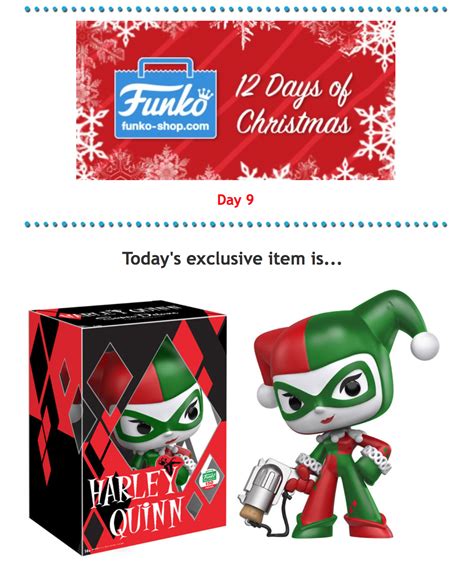 Funko Shop Item Day 9 Holiday Harley Quinn Super Deluxe Vinyl Funkopop