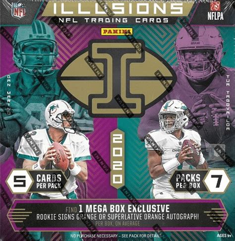 Panini Illusions Nfl Football Trading Cards Mega Box Cards