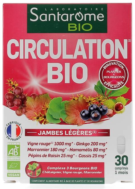 Circulation Bio Jambes L G Res Santarome Compl Ment Alimentaire Bio