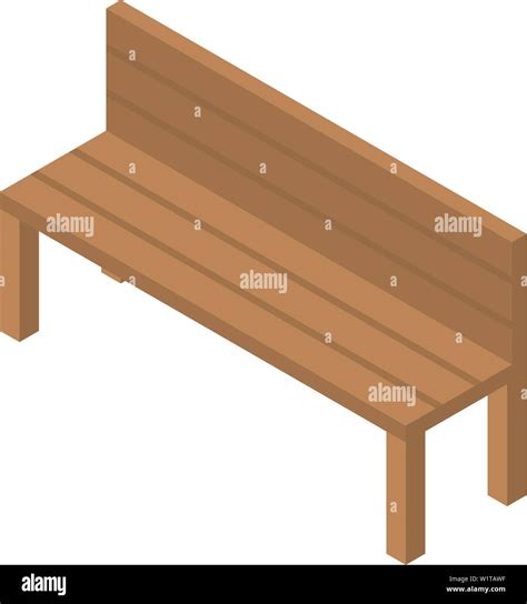 Wood Bench Icon Isometric Style Stock Vector Image And Art Alamy