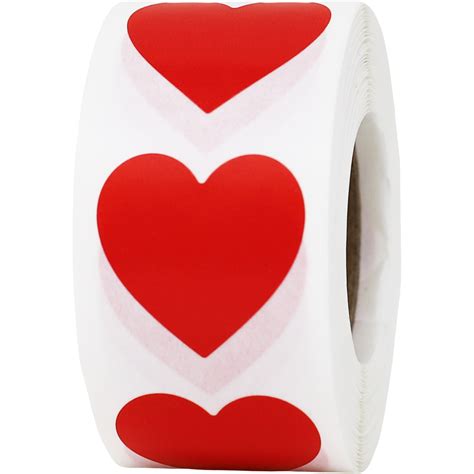 Red Heart Stickers 3/4 Inch | InstockLabels.com