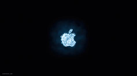 Apple Logo Black Background 4K #5370f Wallpaper PC Desktop