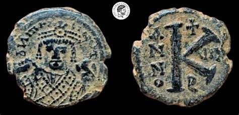 Maurice Tiberius Ad Theoupolis Antioch Half Follis Or