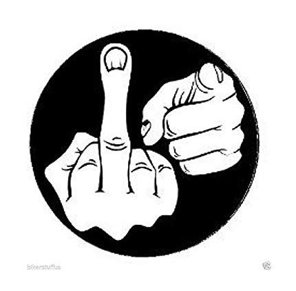 Fuck You Sign Language Decal Sticker Anystickeruwant