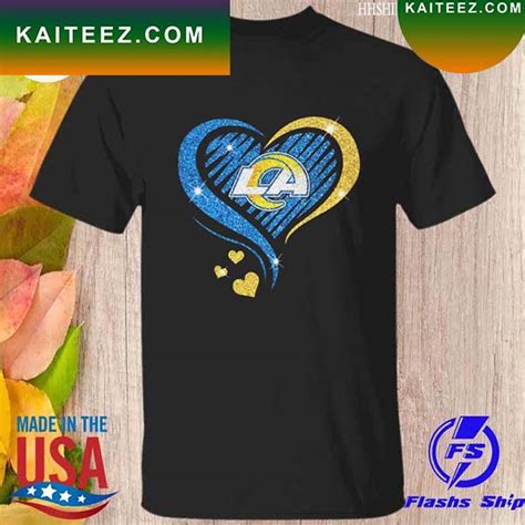 Los Angeles Rams Heart diamond 2023 T-shirt - Kaiteez