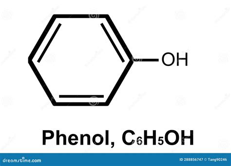 Chemical Structure Of Phenol C6h5oh Stock Illustration Illustration