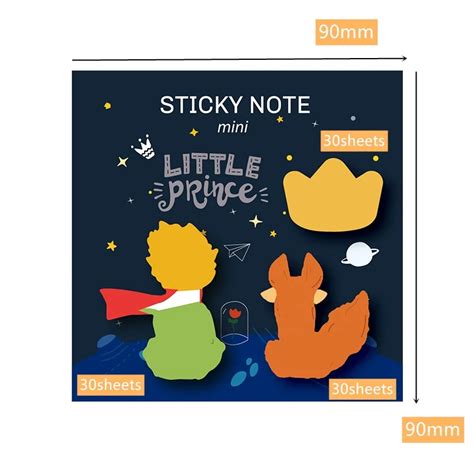 8 шт мультфильм липкий блокнот мини блокнот Маленький принц радуга цвет ...