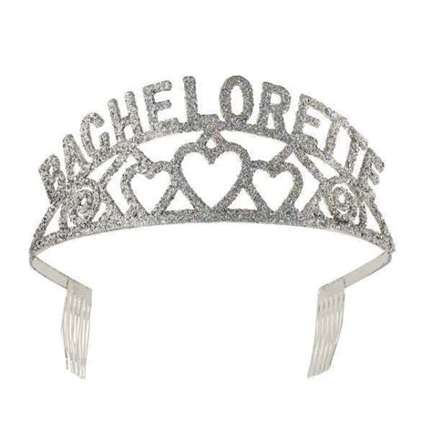 Bachelorette Glitter Tiara Silver Mystique Costumes