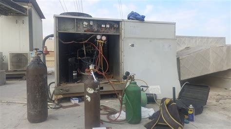 Hvac Central Ac Reparing Work In Kuwait Carrier 10 Ton Packeg Ac R 22