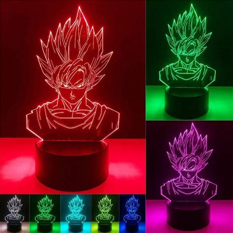 Lámpara led 3D Dragon Ball Super Saiyan Andorra MarketPlace