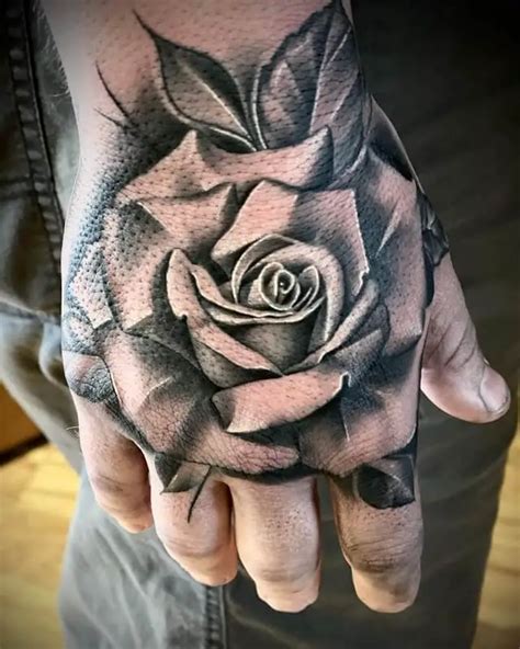 Hand Tattoos For Men Rose