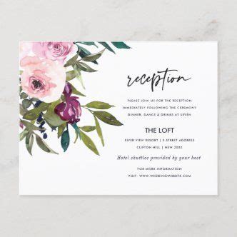 Romantic Navy Blue Blush Floral Geometric Wedding Enclosure Card Zazzle