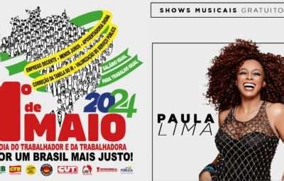 1º de maio em SP terá shows gratuitos de Paula Lima Dexter e mais