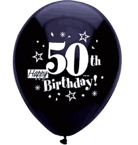 50th Birthday Latex Balloons 8ct Party Supplies Discount Pool And Party Supplies