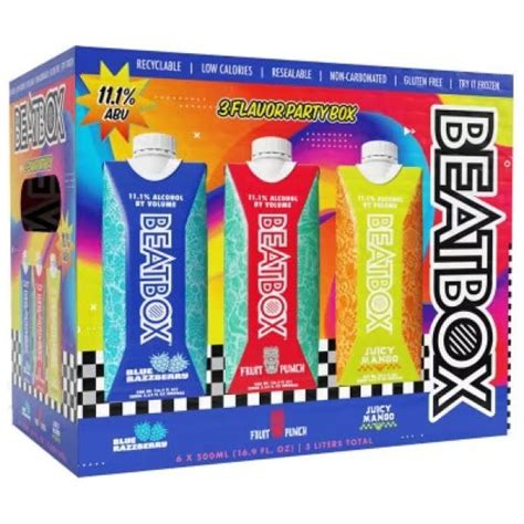 BeatBox Beatbox Three Flavor Party Box 6 pack 500ml Box - Allendale Wine Shoppe