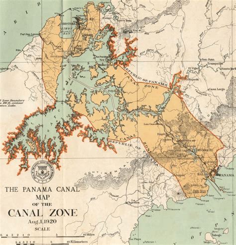 Panama Canal Zone Map Islands With Names