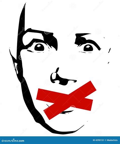 Censored Tape On Mouth Stock Illustration Illustration Of Speach 4290151