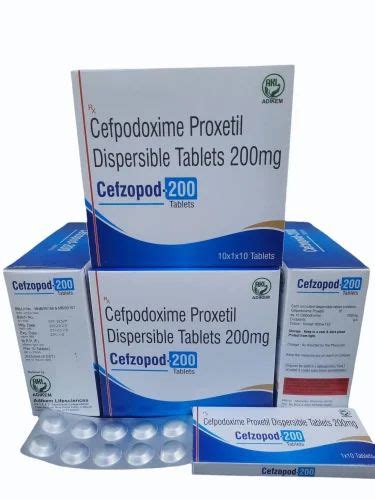 Cefpodoxime Proxetil Dispersible Tablets Strength Mg Packaging