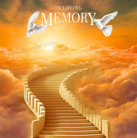 In Loving Memory PNG, Yellow Memorial Design, Add Pictures and Words ...