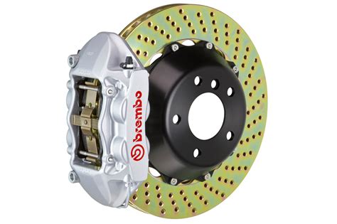 Brembo Gtr Systems 4 Piston Rear Big Brake Kit Silver Drilled Rotors Ford Ecoboost 2015 2017