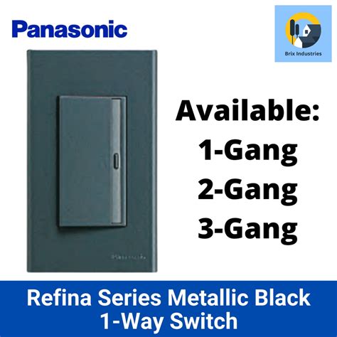 Panasonic Metallic Black Refina Series Way Switch Set Or Gang