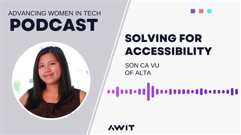 Advancing Women In Tech Awit On Linkedin In This Week’s Podcast Episode Alta Founder Son Ca